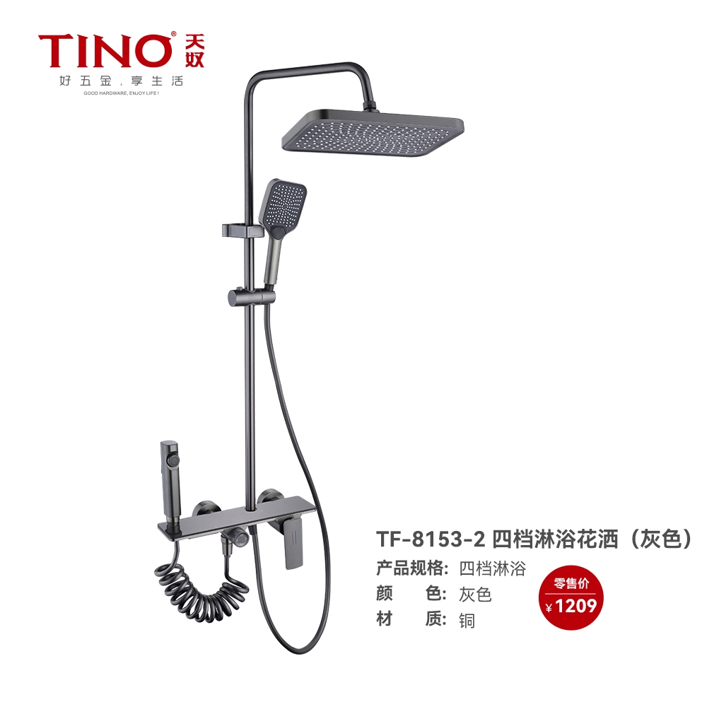 TF-8153-2四档淋浴花洒（灰色）